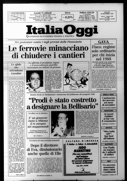 Italia oggi : quotidiano di economia finanza e politica